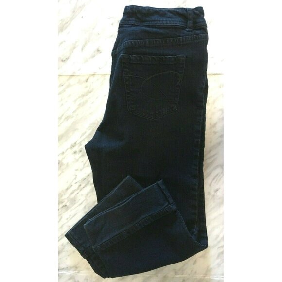 Chico's Platinum Women Jeans Capri Cuff Size2(12) Dark Wash Straight Leg Stretch - Picture 7 of 8